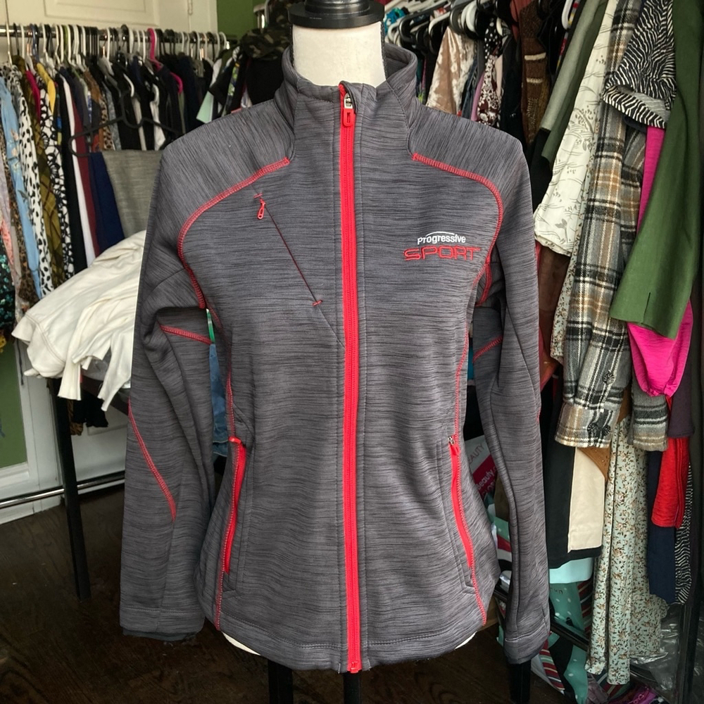 ❤️ 2 for $10 ❤️ Women's Progressive Sport Jacket Small Gray/Red